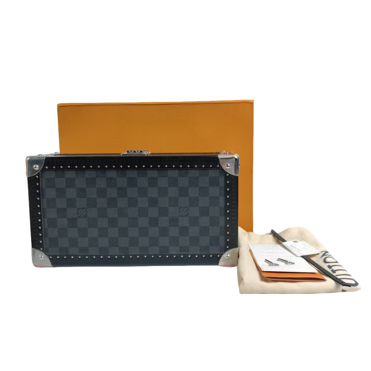 99新 LouisVuitton/路易威登 安洁利严选棋盘格收纳箱/0000361