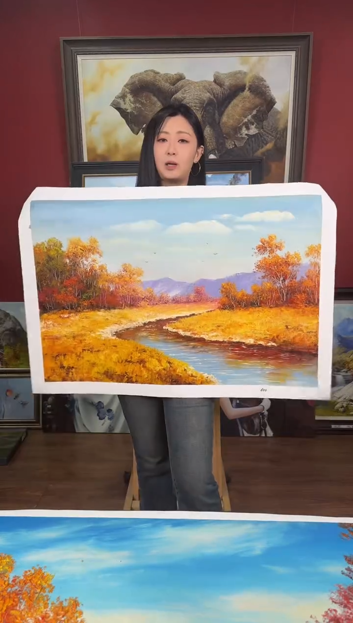油画【78号】约90*60cm丨朝鲜原创纯手绘孤品油画丨顺丰包邮