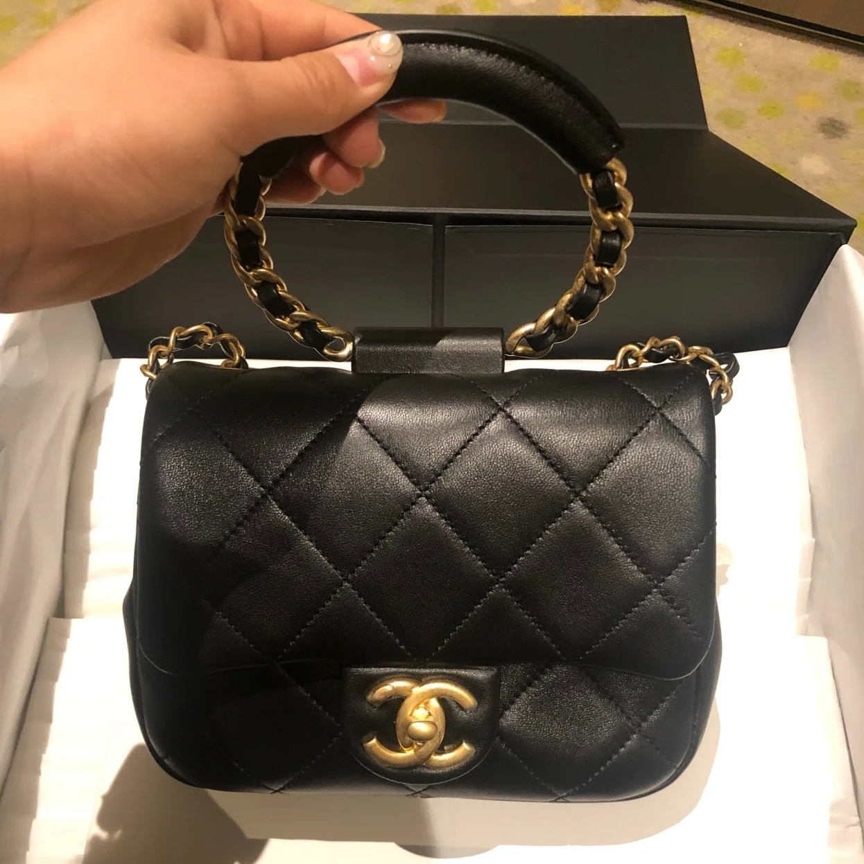 99新 Chanel/香奈儿 1856|香奈儿手环方胖子斜挎包|香奈儿