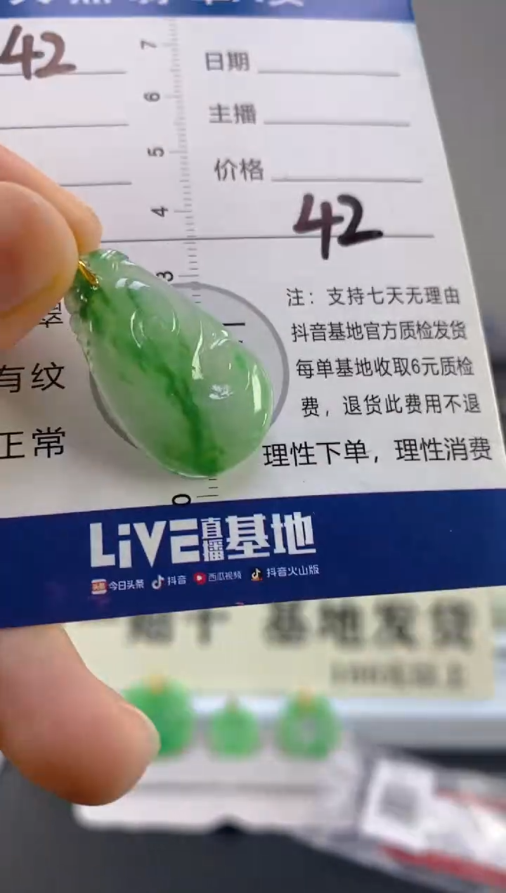 【闪购商品】翡翠颈饰18K金镶嵌天然A货翡翠