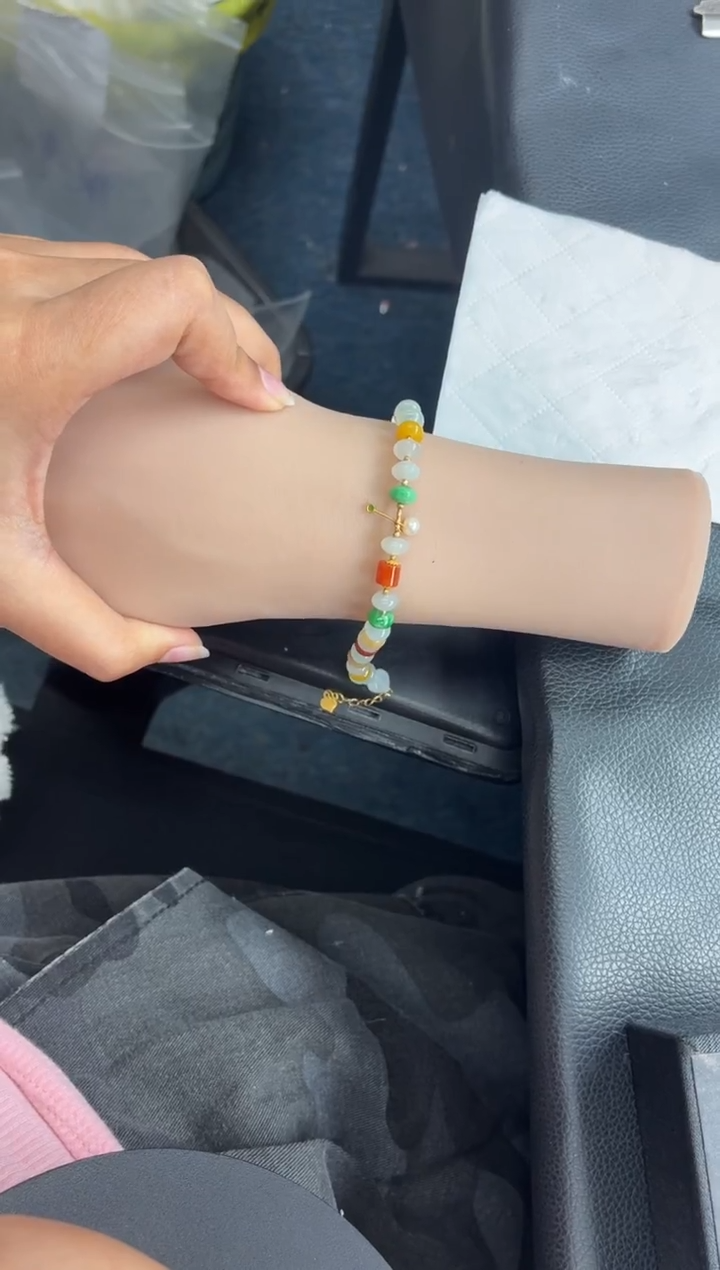 18K金镶嵌手链翡翠手链