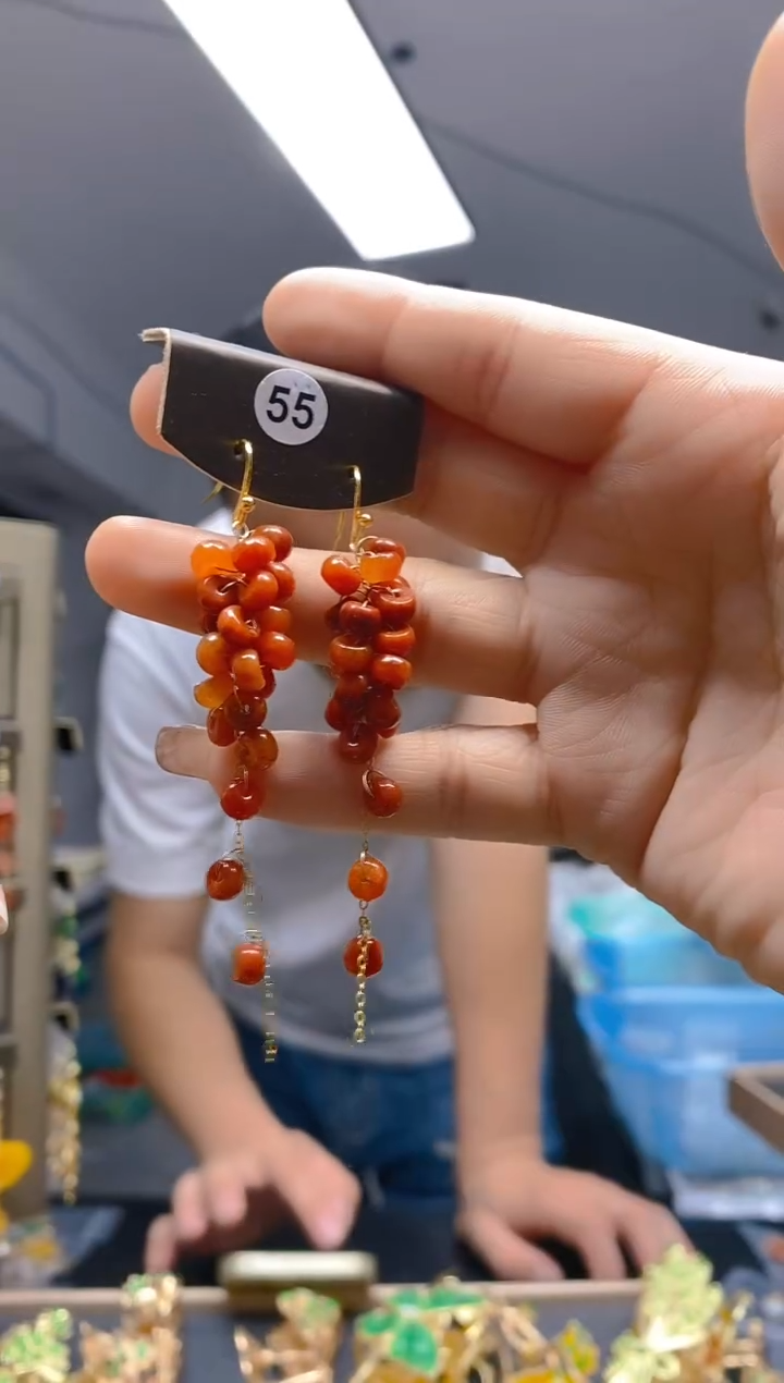 【闪购商品】翡翠耳饰合金0389翡翠耳钩