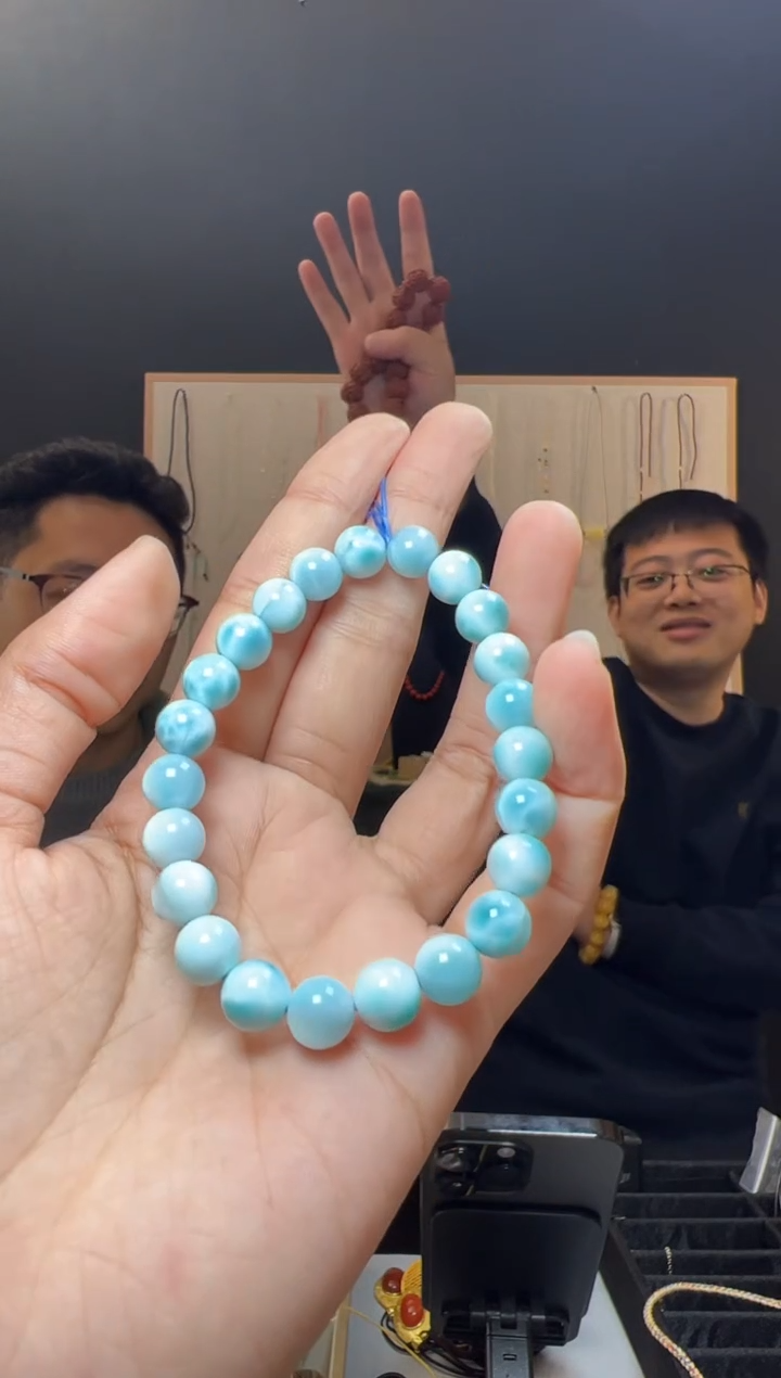 【闪购商品】针钠钙石手串未镶嵌约8mm高品质海纹石