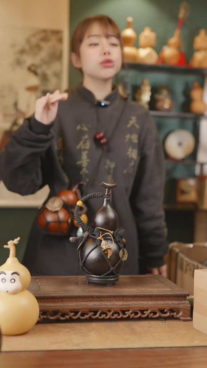 【闪购商品】57号精品天然大漆工艺防渗内胆酒葫芦~