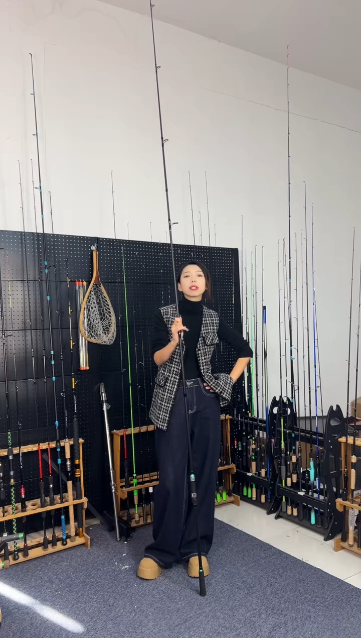 3.6m碳素绿松三节竿3.6米直柄（瑕疵尾货竿，没有售后，介意勿拍）