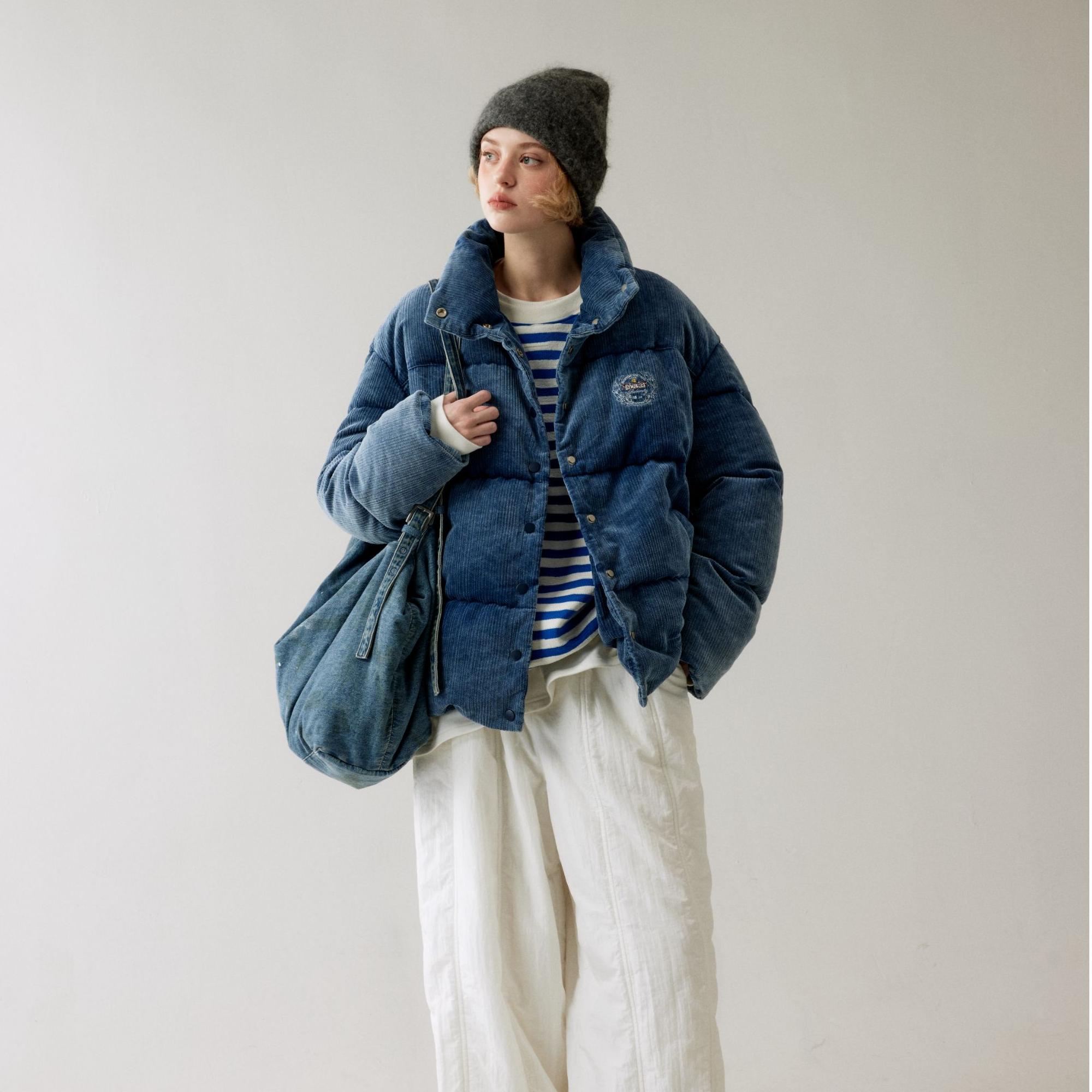 JGGU晶咕黑标【曼城霜迹】灯芯绒立领短款/长款JG12250145