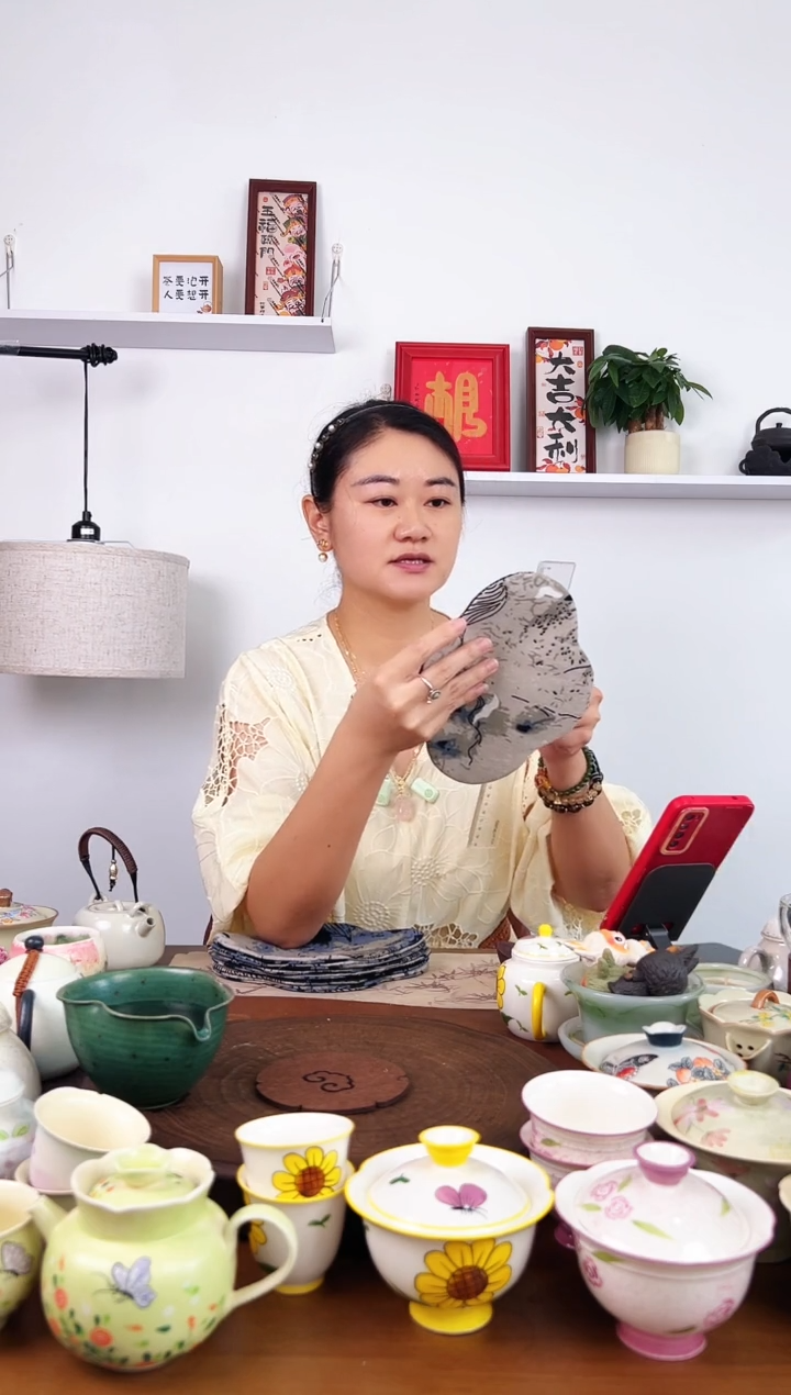 景德镇陶瓷麻布双面茶席