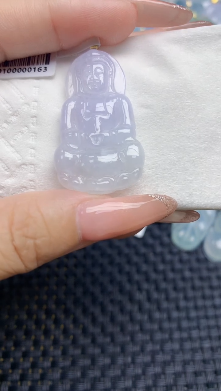 颈饰18K金镶嵌翡翠天然缅甸A货翡翠百元以上9元证书费自理