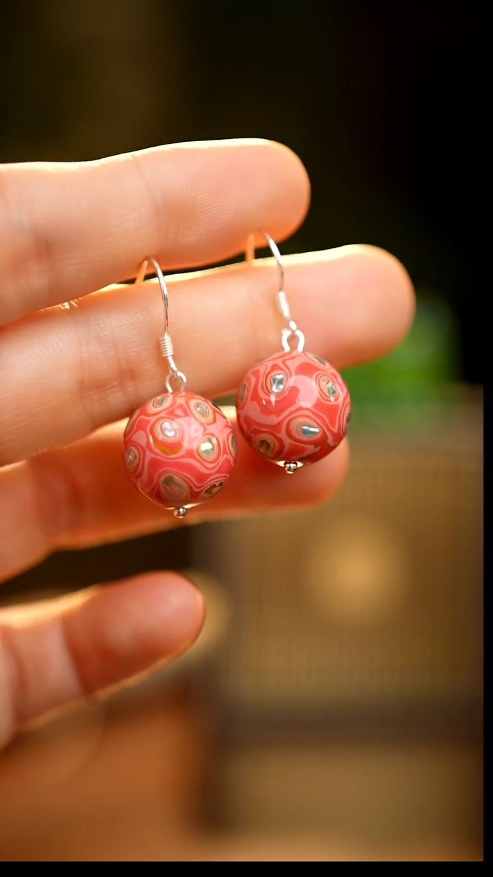 刺绣私人定制苗族手工大漆耳饰Q9424