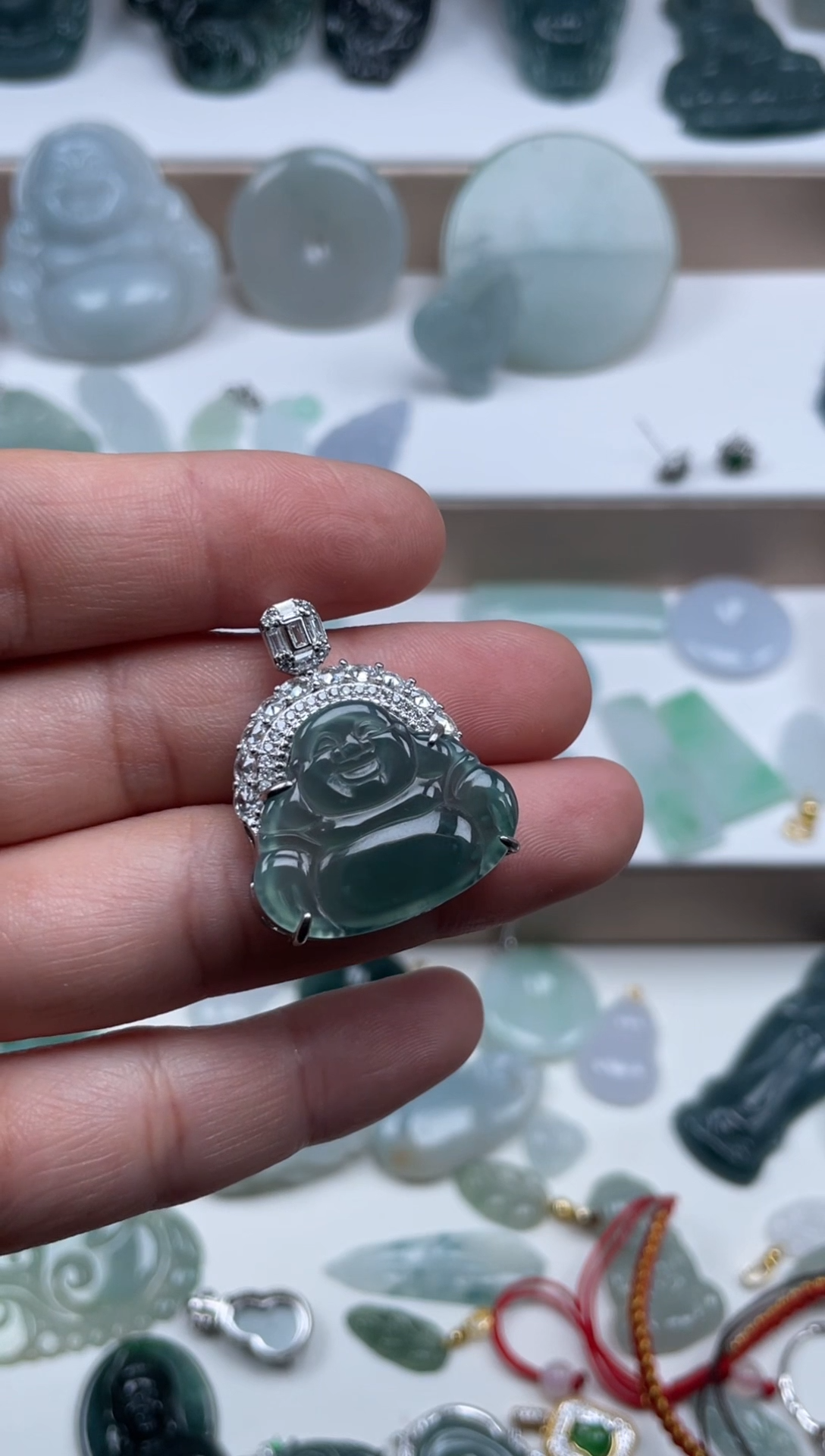 颈饰未镶嵌翡翠天然翡翠a货6