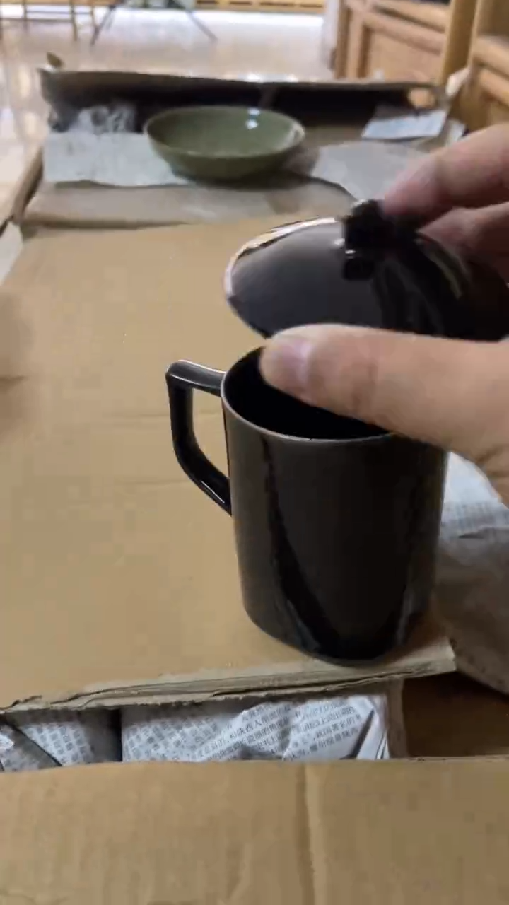 【闪购商品】摆件黑釉办公杯办公杯