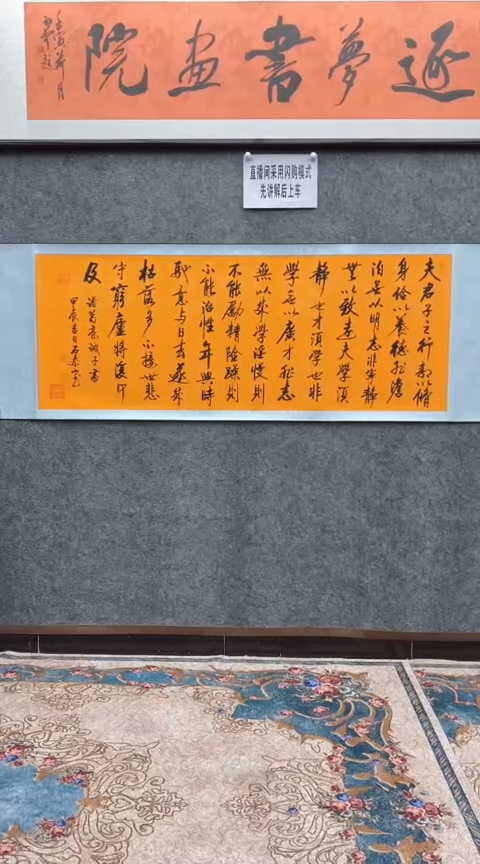 【闪购商品】书法石泰山老师（诫子书）215*72已装裱