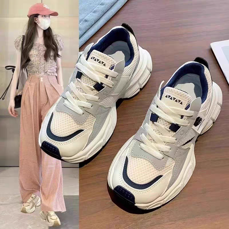 1348老爹鞋女款轻便软底超轻2025夏季新款透网超轻型初运动跑步鞋