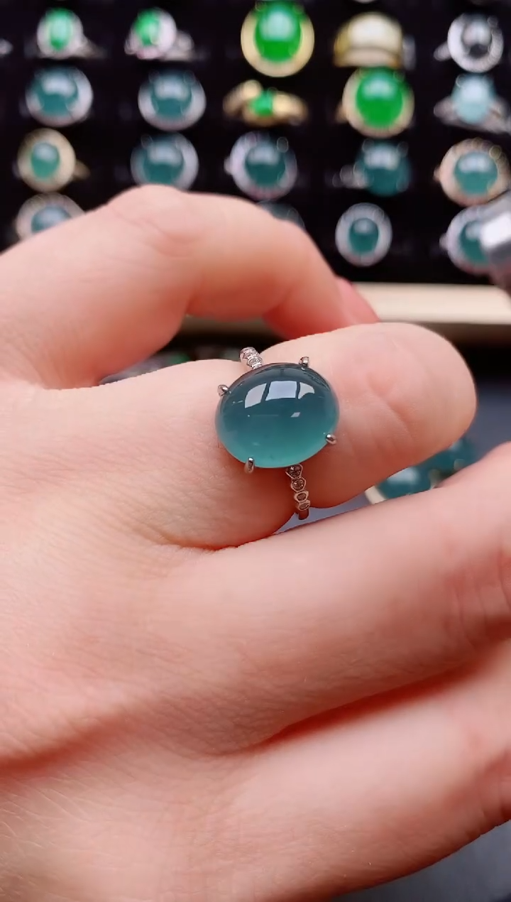 【闪购商品】翡翠戒指银S925镶嵌212121