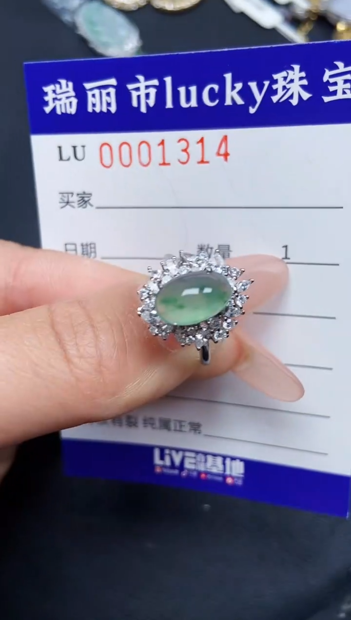 【闪购商品】翡翠颈饰银S925镶嵌1314