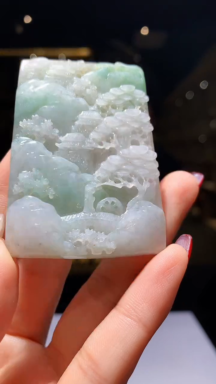 【闪购商品】定制翡翠未镶嵌1004hm-毛货挂件16