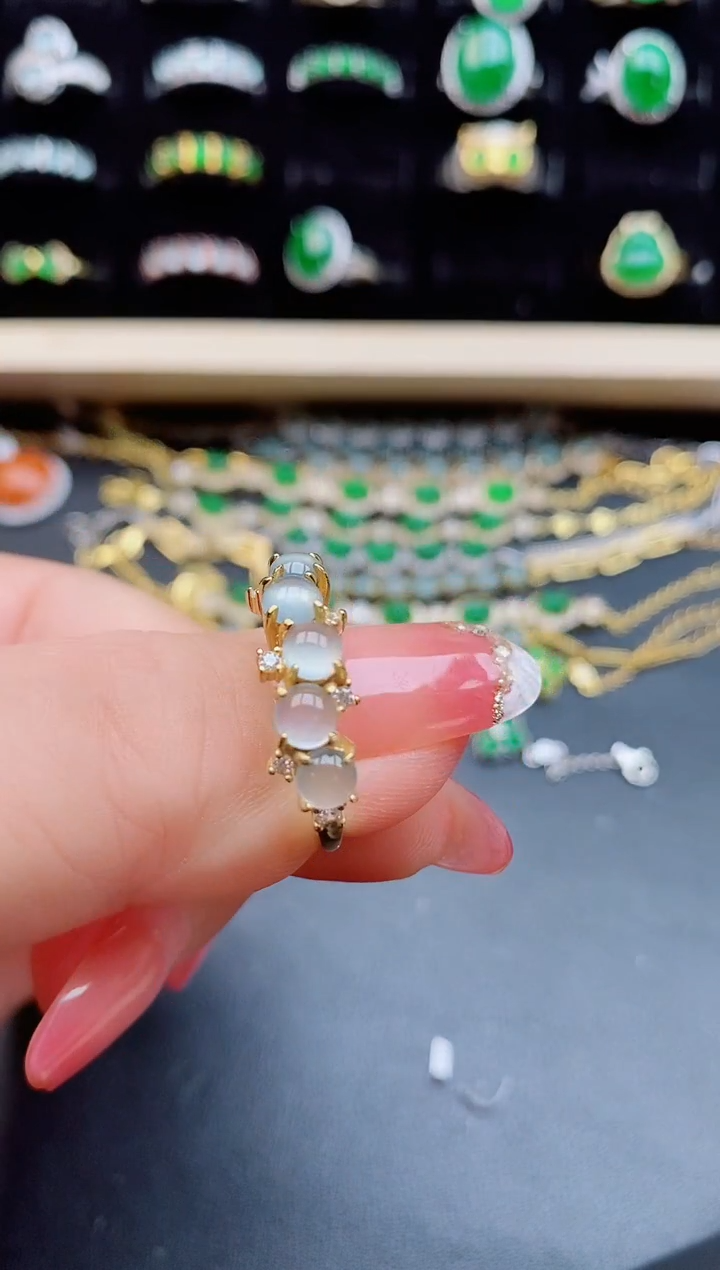 【闪购商品】翡翠戒指银S925镶嵌12121