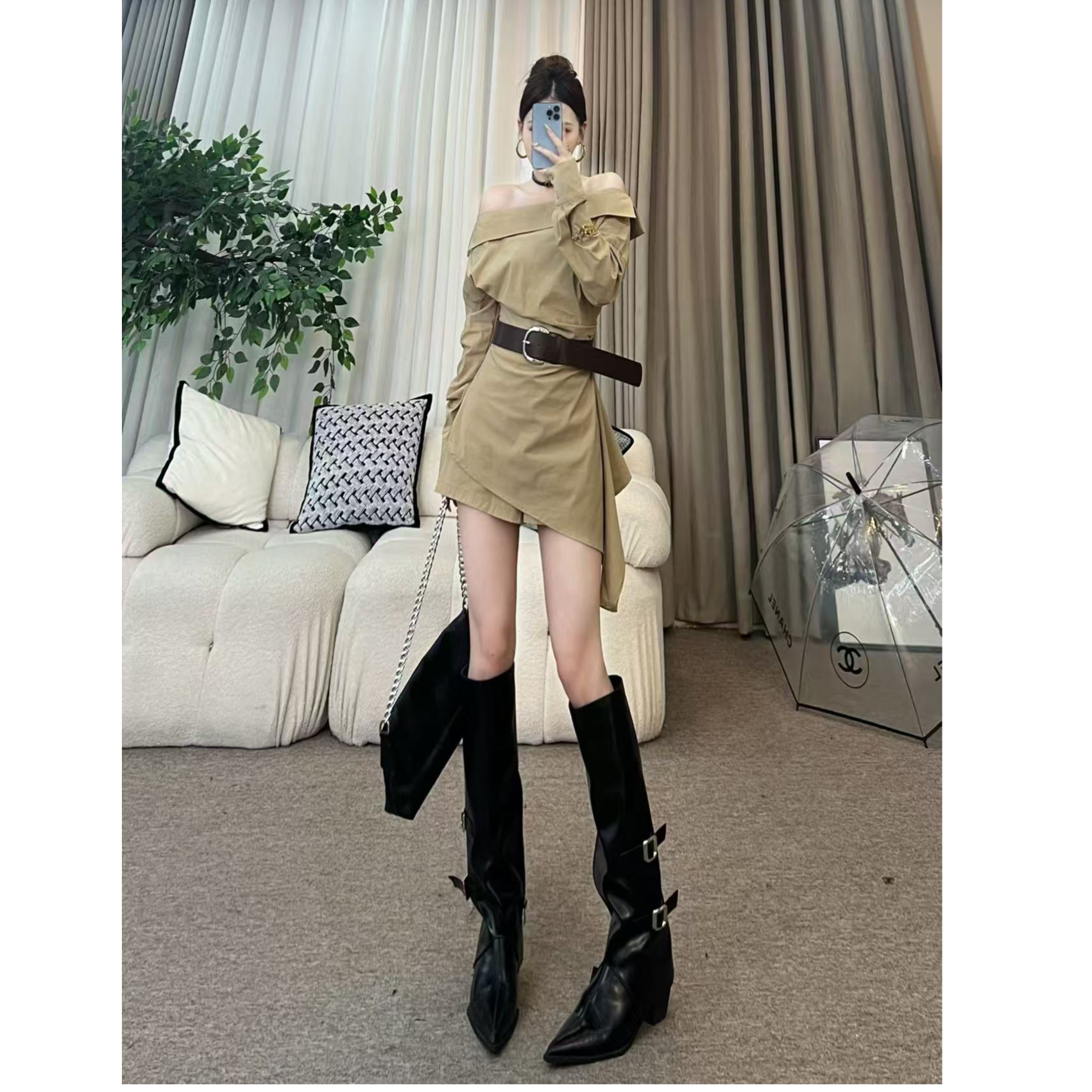 老钱风松弛感女装贵气早秋慵懒感长袖上衣短裤套装气质上班族女装