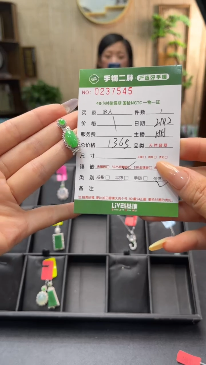 【闪购商品】翡翠颈饰银S925镶嵌多人