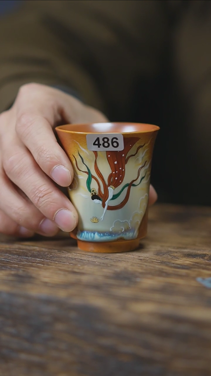 【闪购商品】486景德镇手绘飞天神女单杯