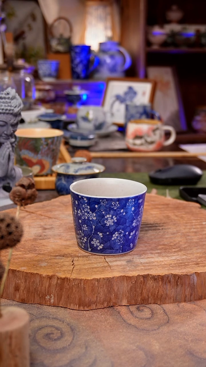 杯子冰梅手工手绘手工手绘