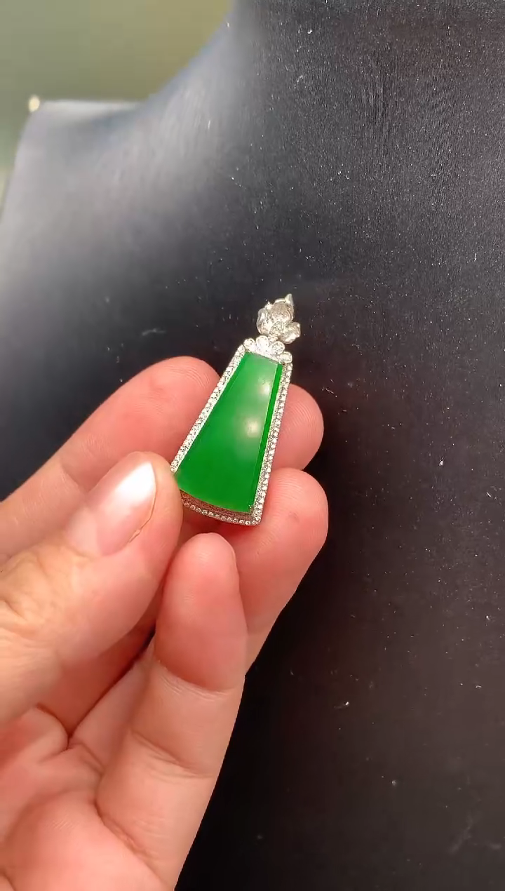 【闪购商品】翡翠颈饰18K金镶嵌一