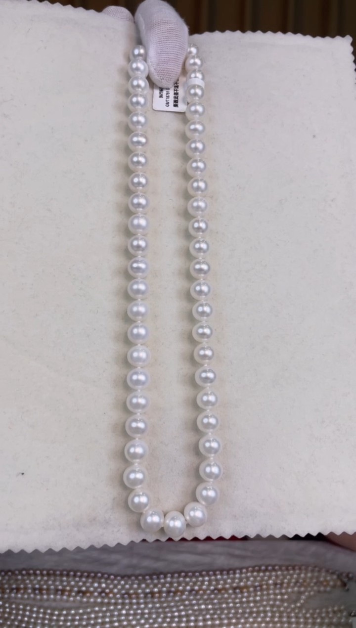【闪购商品】淡水珍珠颈饰银S925镶嵌淡水无核9-10