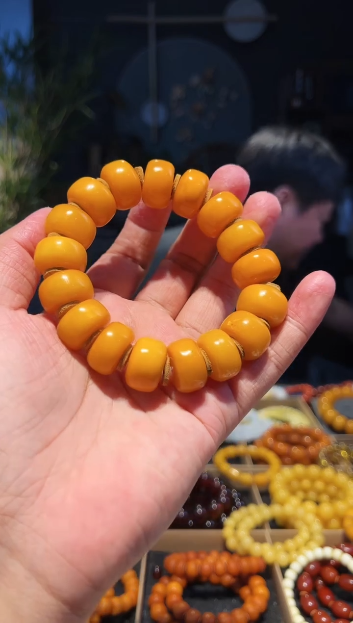 未镶嵌蜜蜡手链单圈