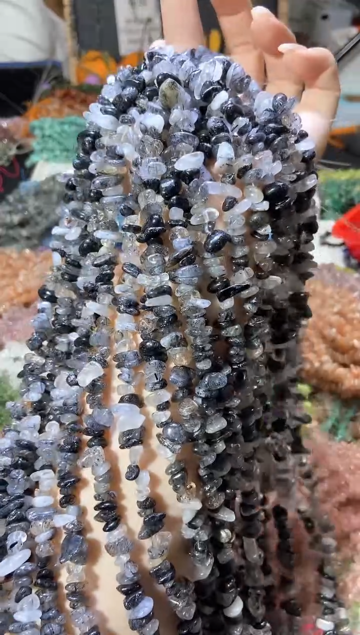 水晶珠宝半成品未镶嵌黑发晶