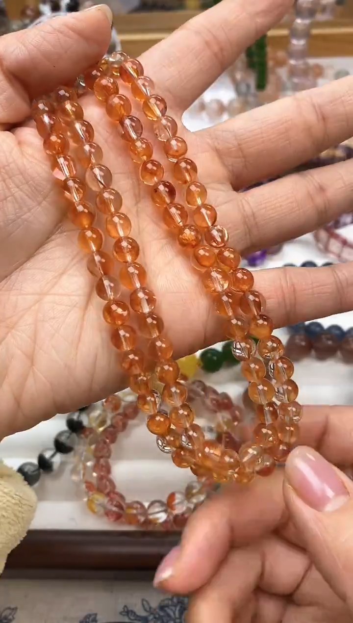 未镶嵌手链水晶胶花6.8