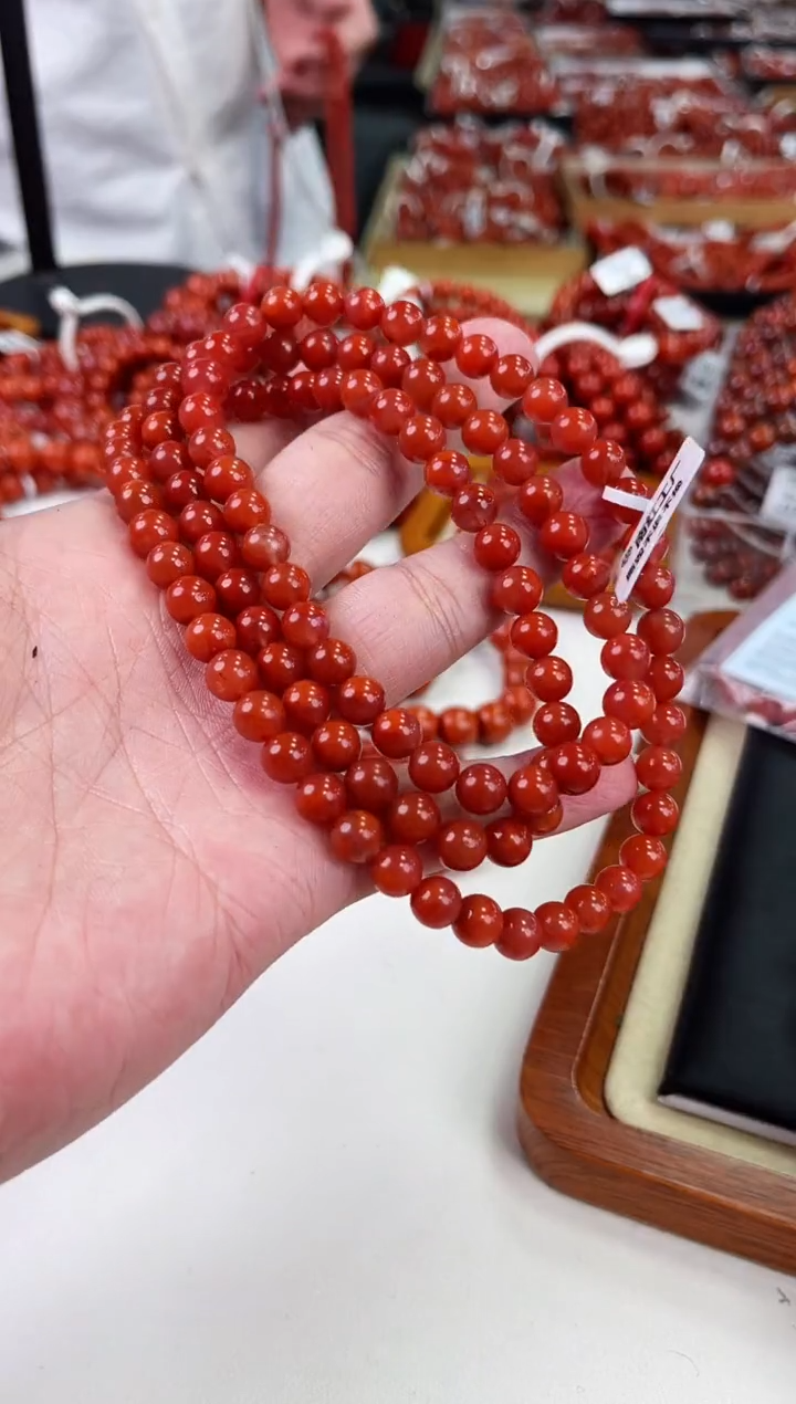 【闪购商品】南红玛瑙瓦西多圈7+未镶嵌一个/条