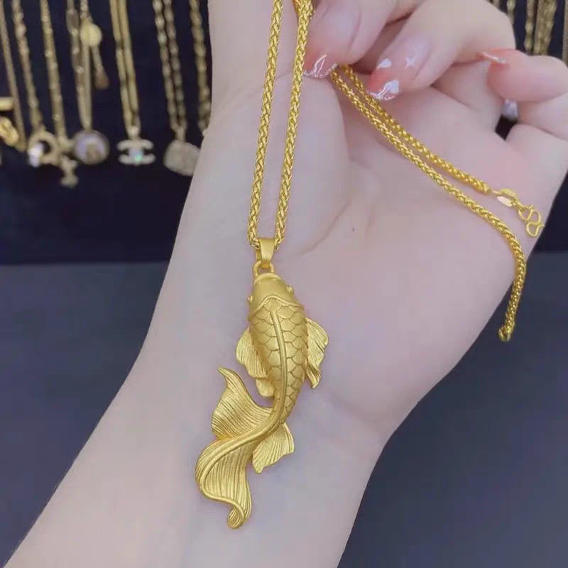 【万佳集团】鎏世金 GO8028 年年有鱼吊坠  时尚饰品