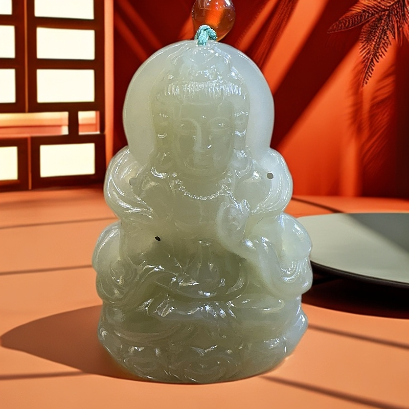 和田玉吊坠-观音