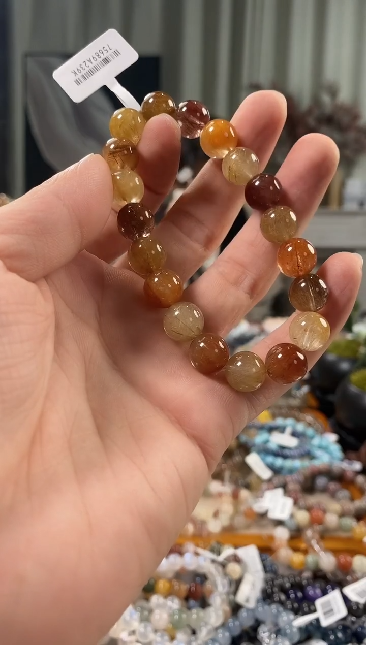 未镶嵌手链水晶大**?彩发晶