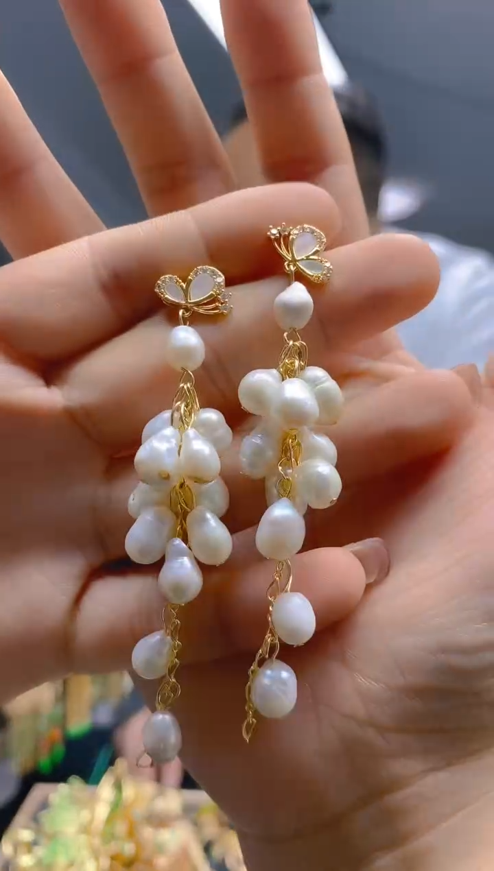 【闪购商品】淡水珍珠耳饰合金22珍珠饰品