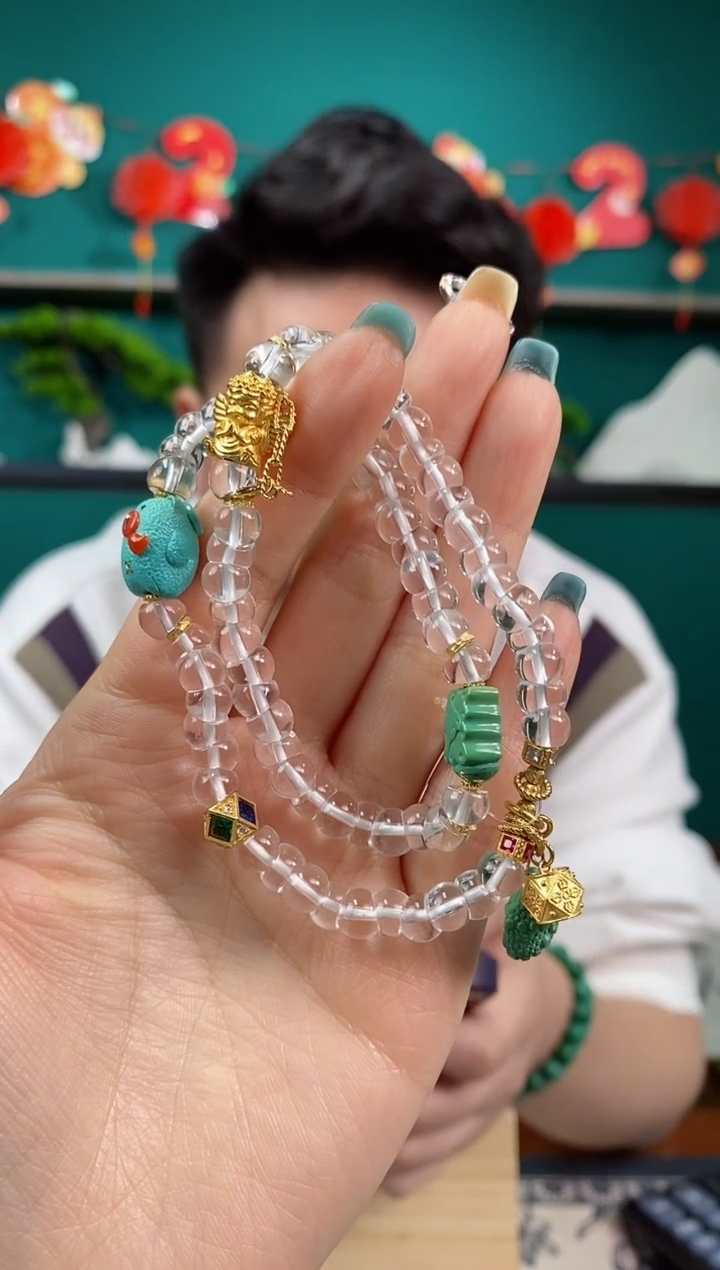 【闪购商品】水晶手链18K金镶嵌1544474552414545