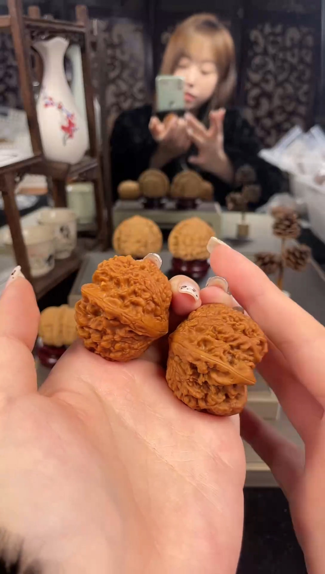 【闪购商品】文玩核桃把件满天星44尺-45