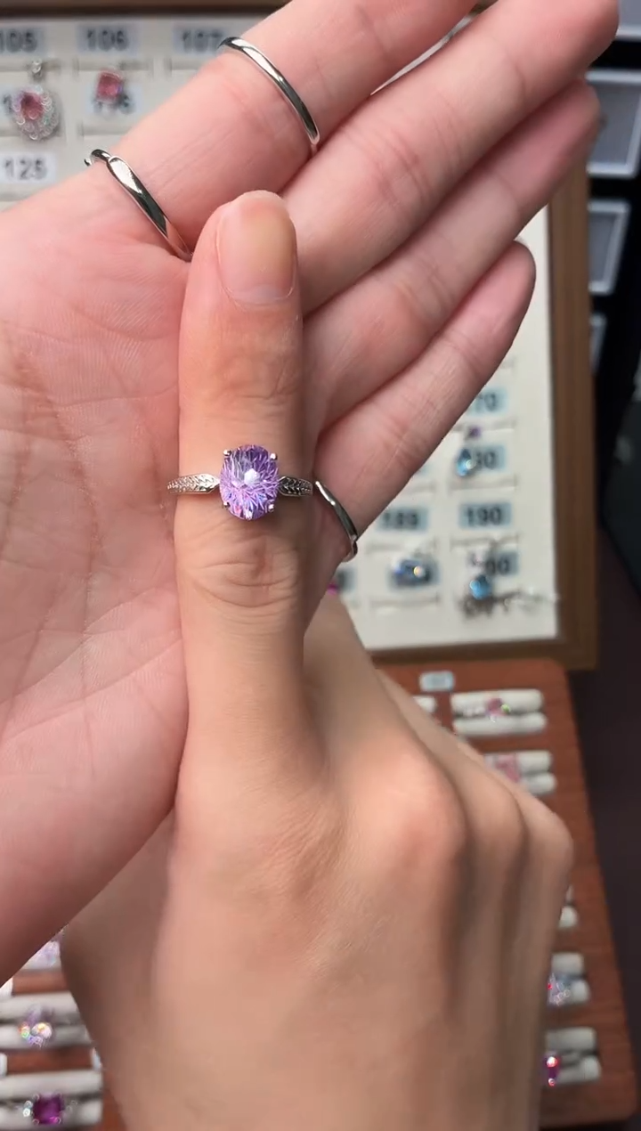 银S925镶嵌戒指紫晶1888