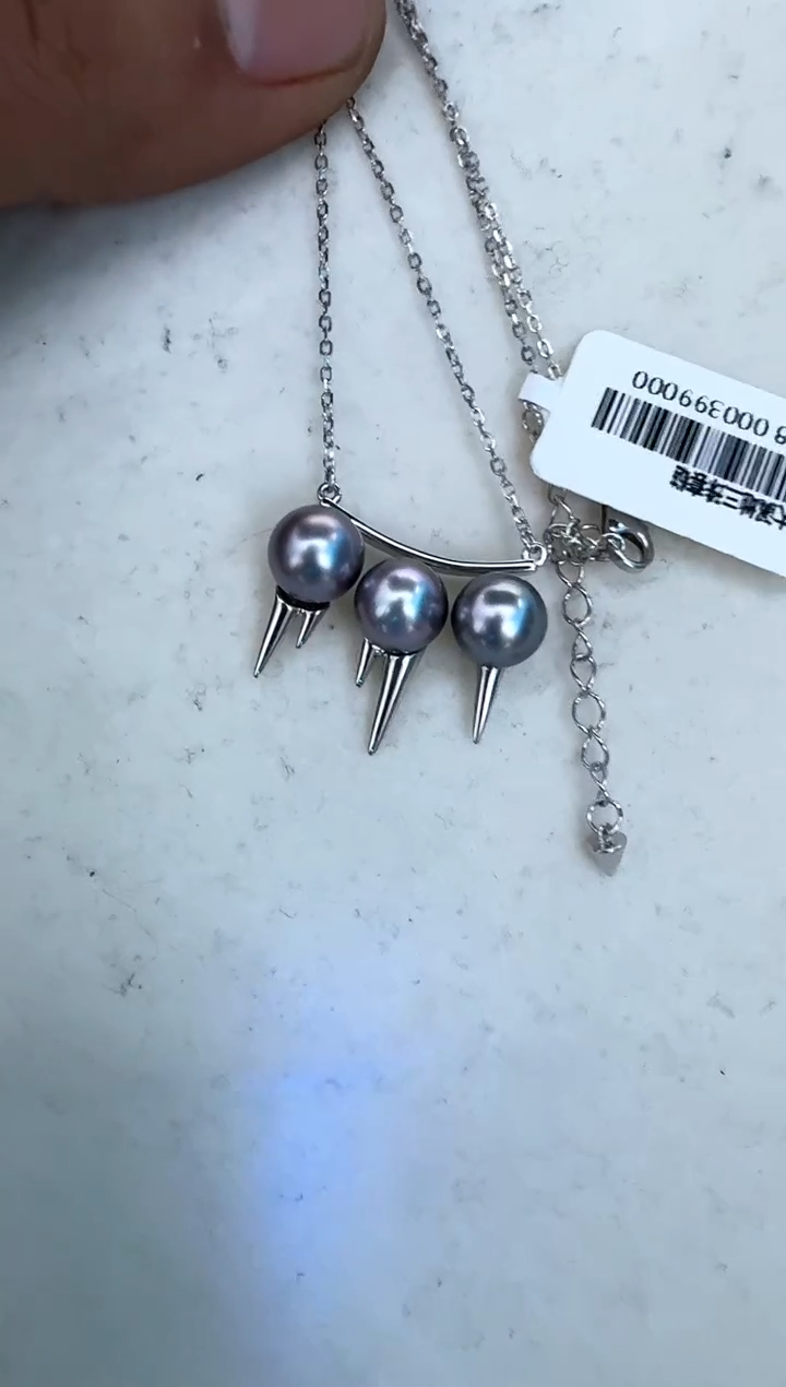 【闪购商品】海水珍珠颈饰银S925镶嵌项链