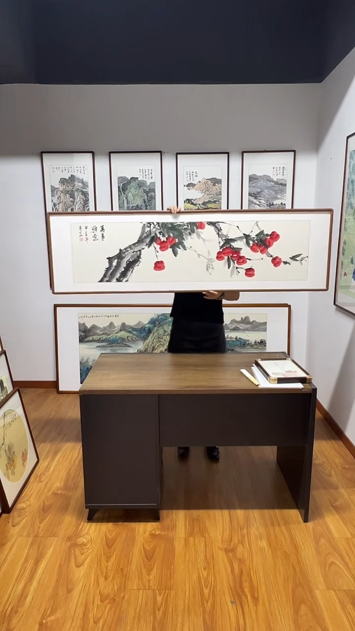 国画青豆  160*45 万事顺意