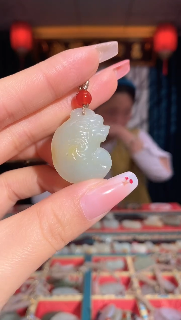 【闪购商品】和田玉未镶嵌挂件鱼化龙