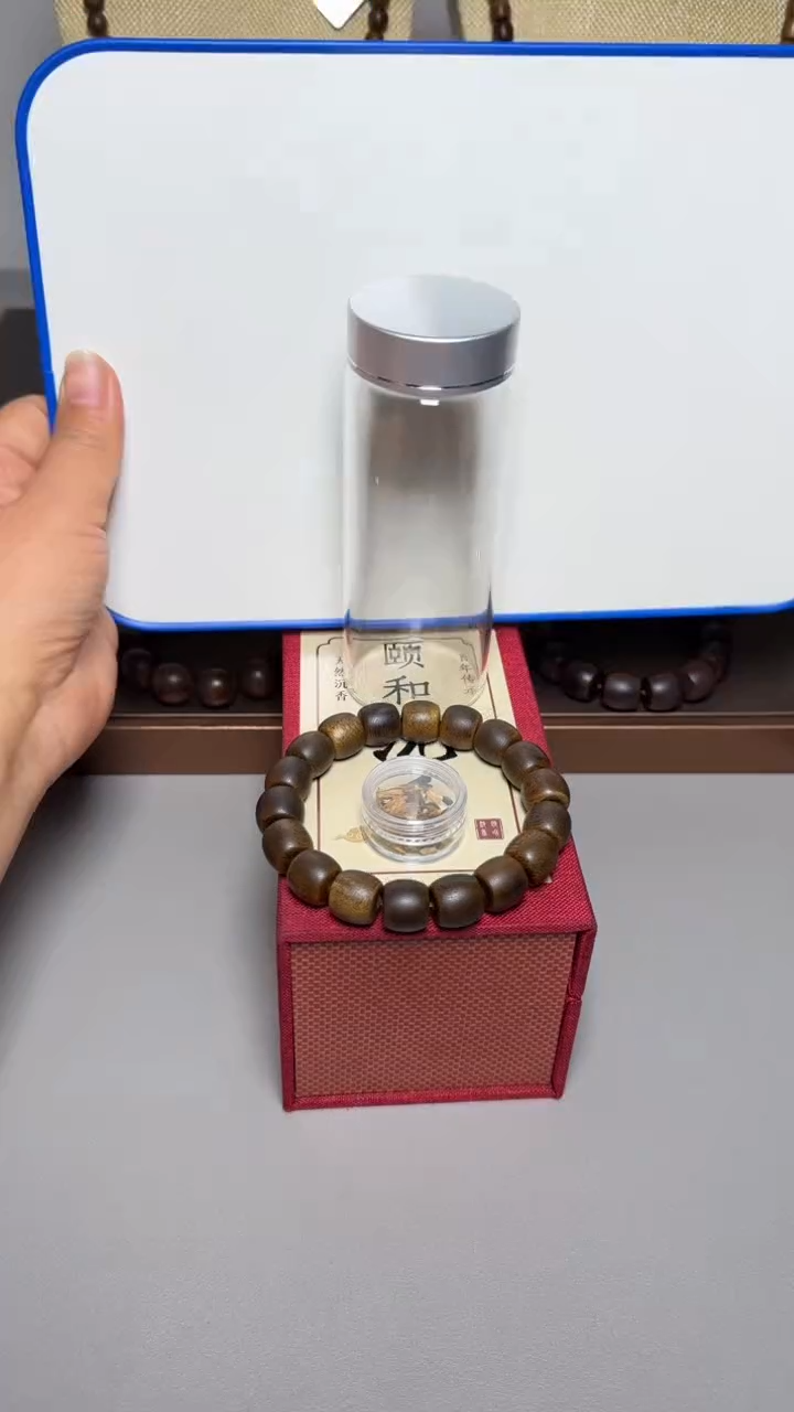 【闪购商品】沉香手串芽庄白棋1.3桶珠单圈