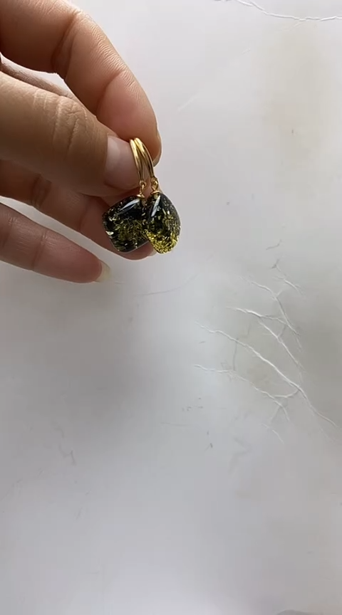 【闪购商品】琥珀裸石银S925镶嵌琥珀耳坠