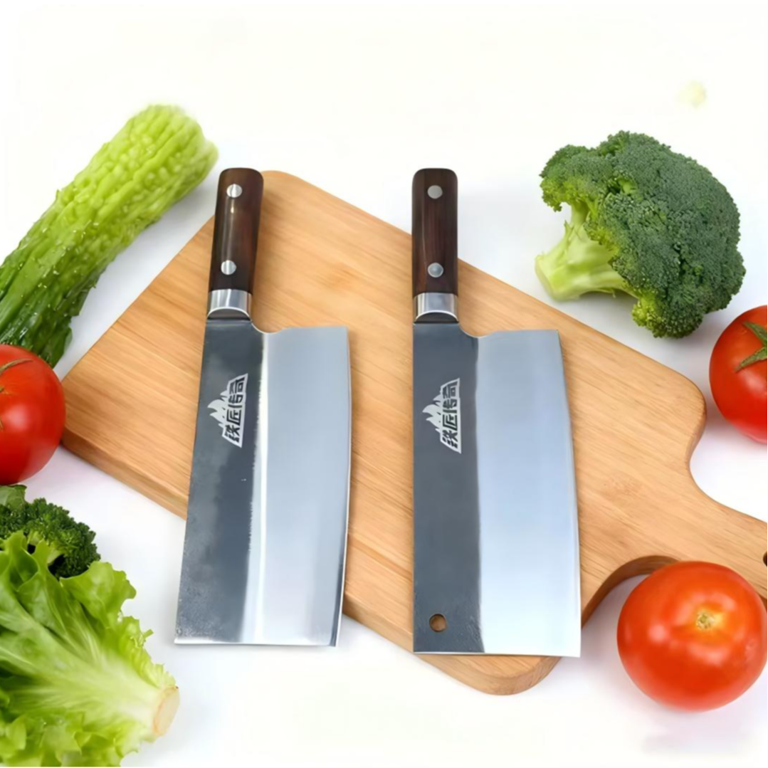 铁匠传奇炮弹钢斩切套餐《1.2+0.8》1.2斤斩切刀8两切片刀家用菜刀