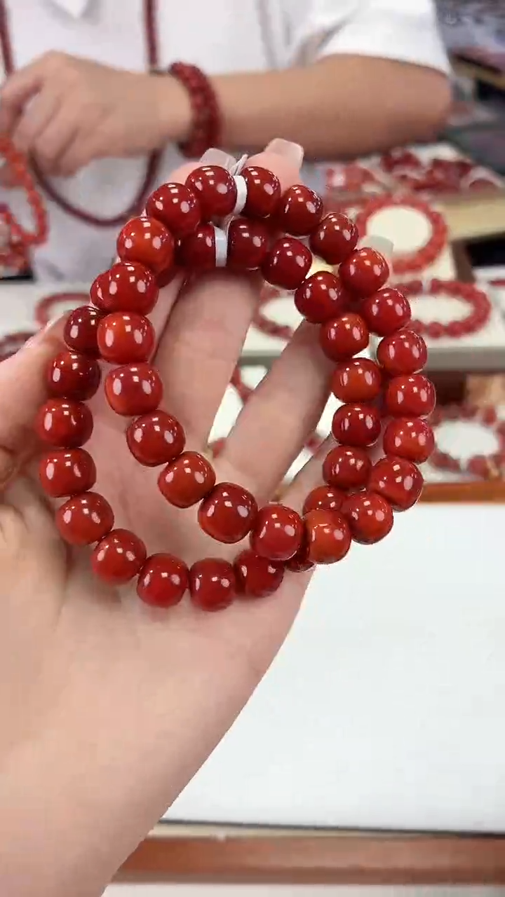 南红玛瑙瓦西老型手串10+未镶嵌（多样式发其一）