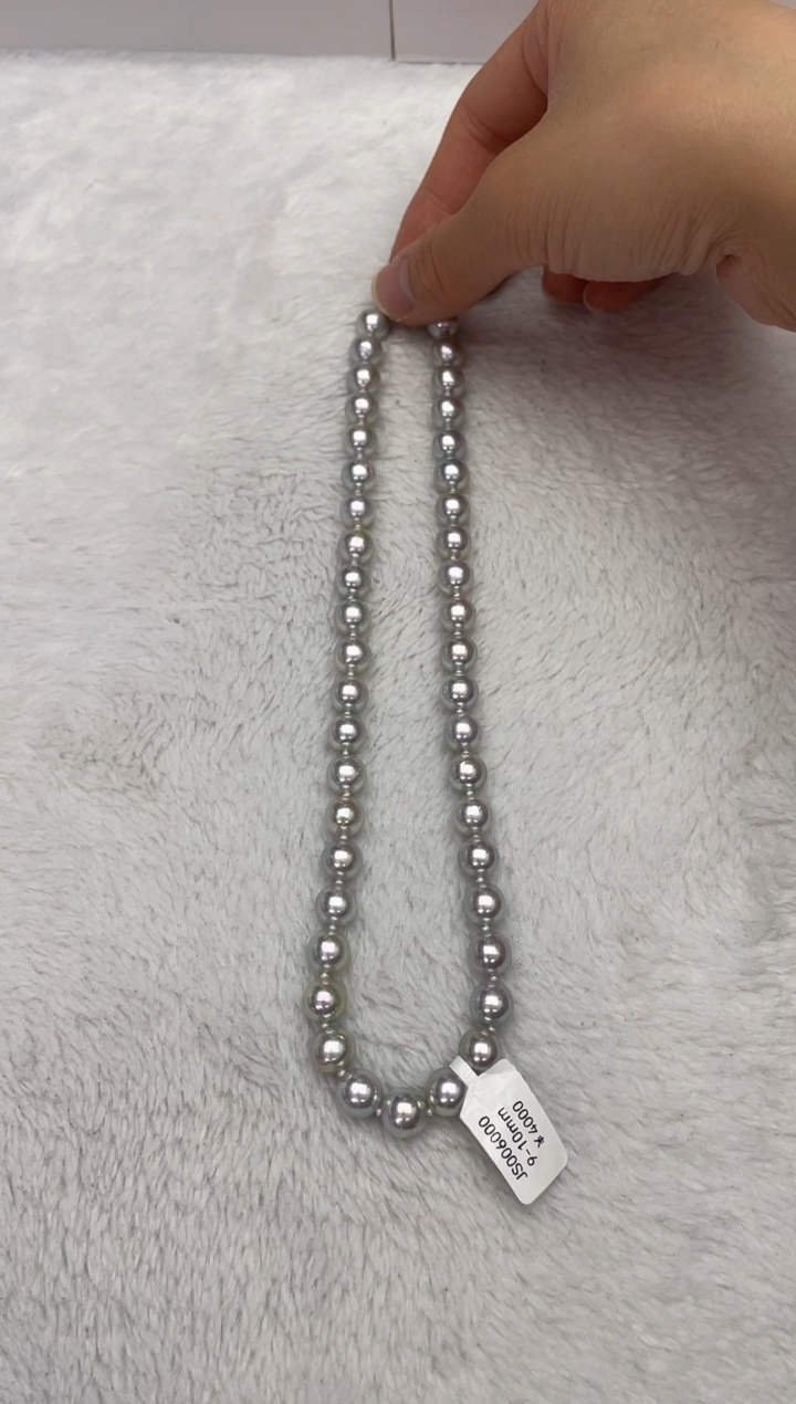 【闪购商品】海水珍珠项链未镶嵌AK真多麻9-10mm（多样性发一）