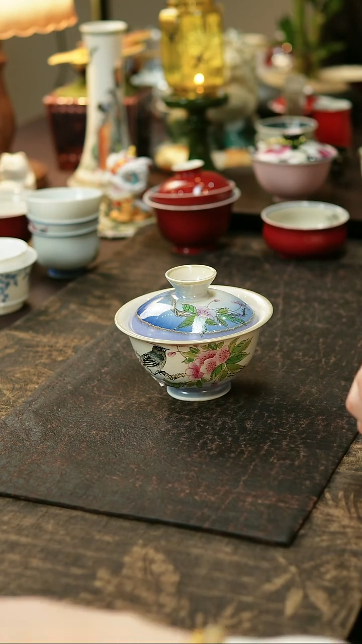 景德镇陶瓷杯碗柴烧多人