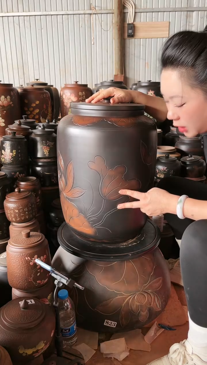 【闪购商品】壶瑕疵茶缸 088 外地裂荷花 