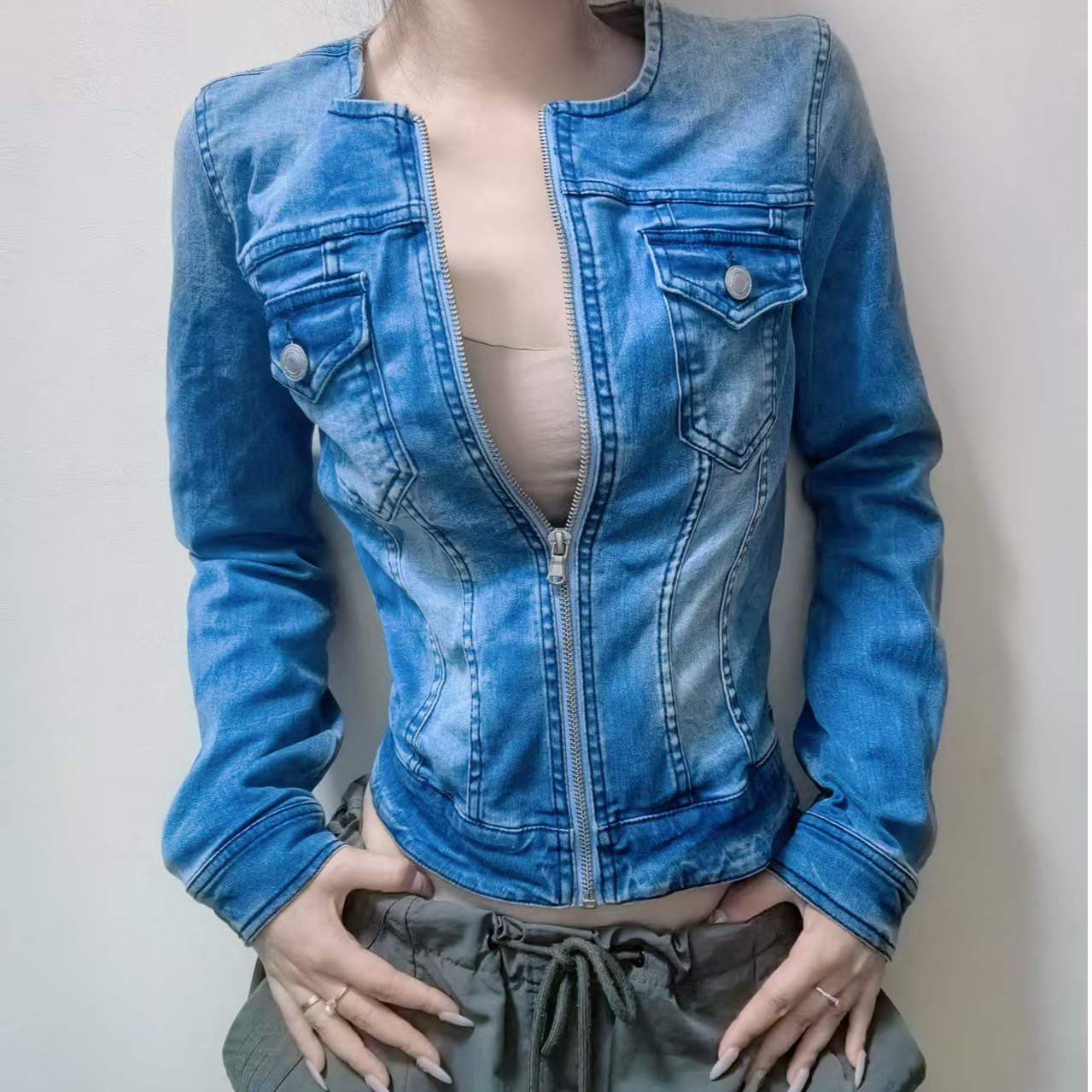 dd 复古牛仔显瘦y2k风格亚文化DIA系外套 盲拍随机发