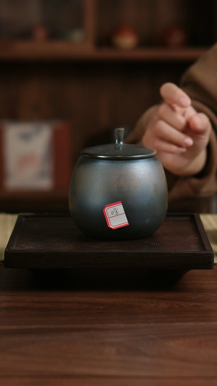 【闪购商品】二生陶作落苏柴烧罐08